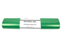 worki na śmieci odpady profil 60 l zielone 25szt