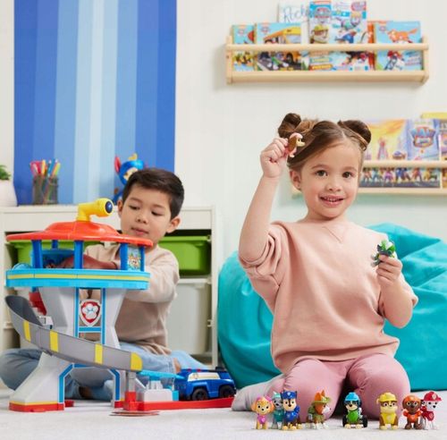 PSI PATROL DUŻA BAZA ZE ZJEŻDŻALNIĄ + CHASE FIGURKA I POJAZD RADIOWÓZ na Arena.pl