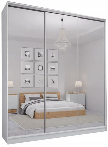 SZAFA PRZESUWNA 170 x 250 3D MAX - BIAŁA LUSTRO P na Arena.pl