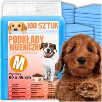 PODKŁADY HIGIENICZNE CHŁONNE MATY DLA PSA DO SIKANIA GRUBE 60x45cm 100 SZT