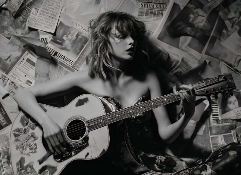 Plakat 55x40cm Młoda Gitarzystka zdjęcie 1