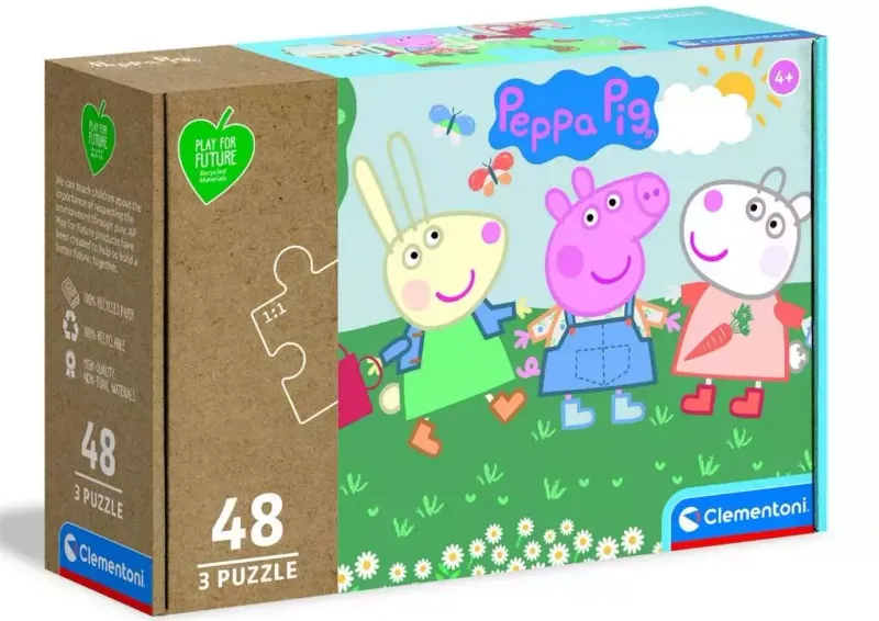 Puzzle 3x48 elementów. Play for future. Peppa Pig zdjęcie 1