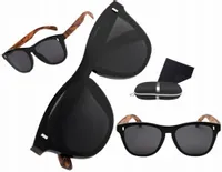 Drewniane okulary Nerdy przeciwsłoneczne UV400 Polaryzacyjne ETUI męskie