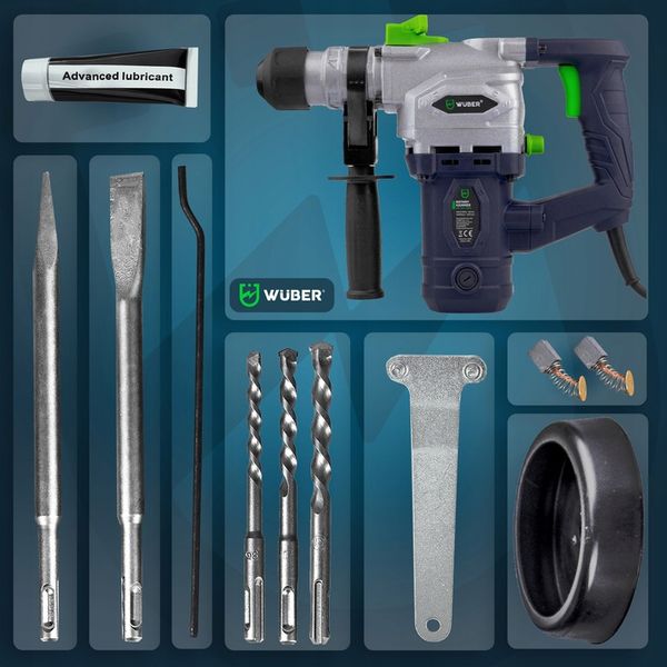 WIERTARKA MŁOTOWIERTARKA MŁOT UDAROWY MOCNA SDS+ WIERTŁA SZPICAK PRZECINAK zdjęcie 14