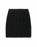 N°21 Spódnica Mini z Dzianiny W Kolorze Czarnym 42