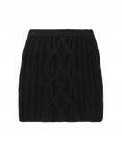 N°21 Spódnica Mini z Dzianiny W Kolorze Czarnym 42