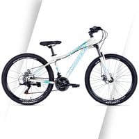 Dziewczęcy Rower górski MTB 26" rama 15" 145-165 cm SHIMANO 2xTARCZE Biały