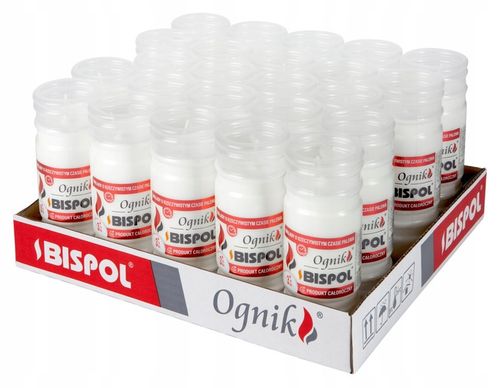 BISPOL wkład parafinowy do zniczy 14,5 cm WP3 zgrzewka 24 sztuki na Arena.pl