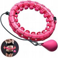 Hula Hop Z Obciążeniem Składane Odchudzające Wypustkami Kolor RÓŻ/NIEBIESKI