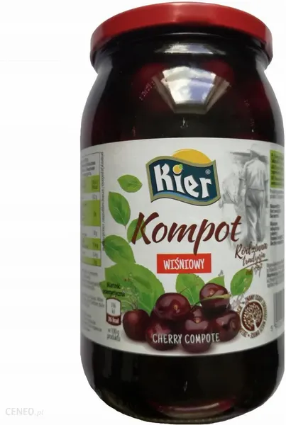 Kompot wiśniowy 920g/380g zdjęcie 1