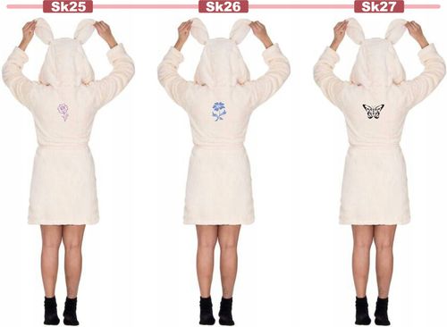 SZLAFROK DAMSKI z uszami Z HAFTEM rozmiar L/XL DLA ŻONY TWÓJ NAPIS na Arena.pl