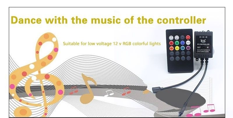 Zestaw taśma RGB 5050 300LED, kontroler muzyk, pilot zdjęcie 2