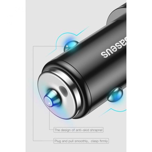 BASEUS 2IN1 2-PORT CAR CHARGER + LIGHTNING CABLE BLACK na Arena.pl