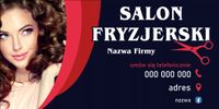 BANER REKLAMA projekt 200x100 cm SALON FRYZJERSKI