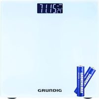 WAGA ŁAZIENKOWA GRUNDIG elektroniczna 180kg SZKLANA biała + 2x baterie