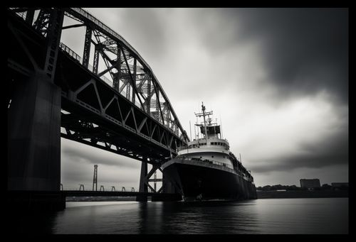 Plakat 45x30cm Statek przy Moście na Arena.pl