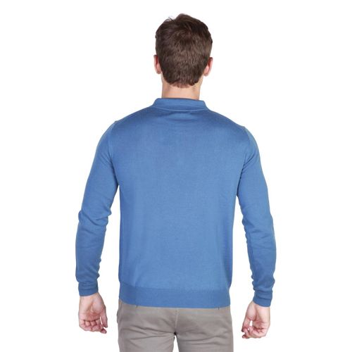 Trussardi męski sweter polo niebieski M na Arena.pl