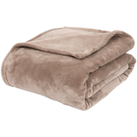 Miękki koc pled polarowy Studio Home 150x200 cm brązowy