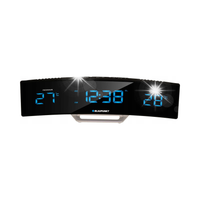 Blaupunkt CR12BK ( czarny ) Duży LCD radio FM Budzik Termometr Alarm
