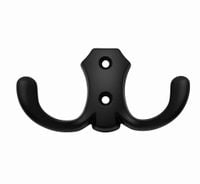 Wieszak meblowy YUKON, Z-361, 2 ramienny, czarny mat, 2 sztuki