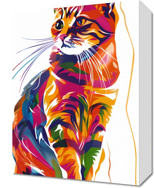 Obraz 30x40cm Nasycony Kot zdjęcie 1