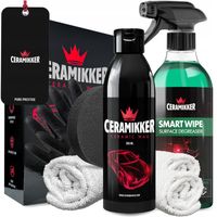 Wosk Ceramiczny do Auta CERAMIC WAX + Odtłuszczacz do Lakieru SMART WIPE