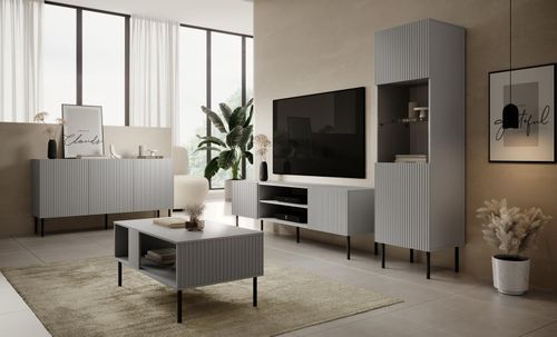 Komoda szeroka Harbin szara/czarna na Arena.pl