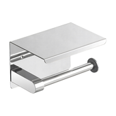 Uchwyt na Papier Toaletowy Ścienny do Łazienki Półka Stal Chromowany