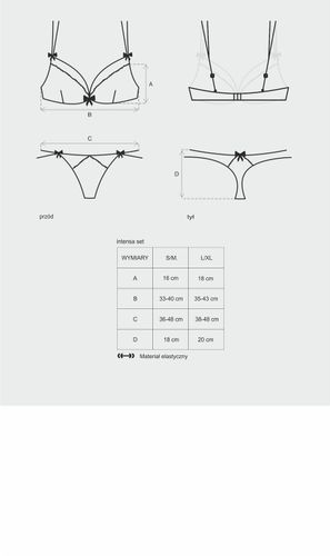 komplet bielizny intensa s/m obsessive na Arena.pl