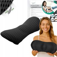 PODUSZKA ORTOPEDYCZNA LĘDŹWIOWA DO SPANIA SAMOCHODU NA FOTEL PIANKA MEMORY