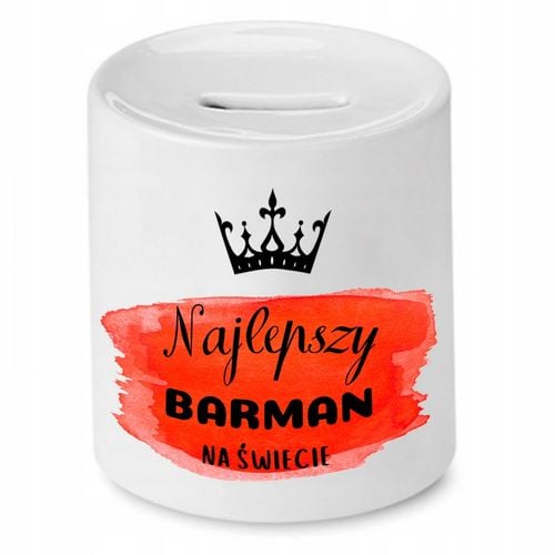 Skarbonka Dla Barmana Najlepszy Barman Na Świecie Z Nadrukiem Ze Zdjęciem na Arena.pl