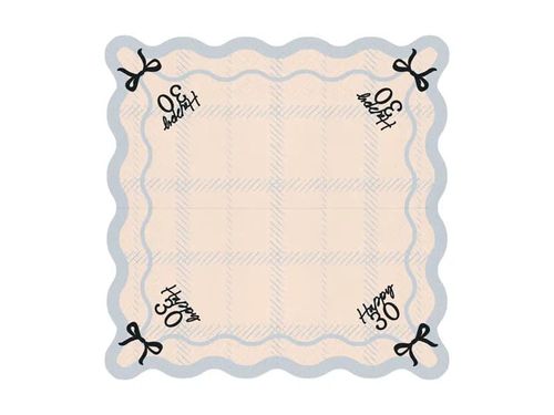 Serwetki papierowe kremowe z kokardką Happy 30, 12 szt. na Arena.pl