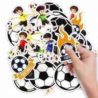 NAKLEJKI NA ZESZYT NALEPKA Z POSTACIAMI SPORT PIŁKA NOŻNA WZORY 10SZT