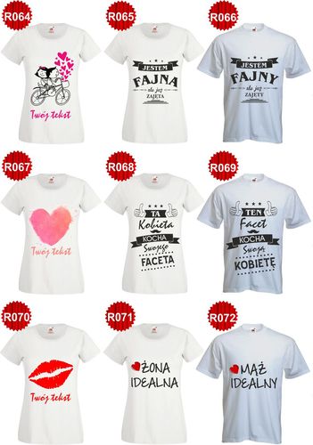 KOSZULKA t-shirt dla zakochanych PAR ŻONA IDEALNA na Arena.pl