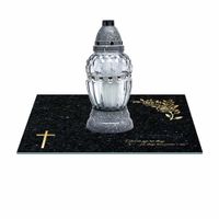 SZKLANA PODSTAWKA POD ZNICZE 30x20cm 496a + napis