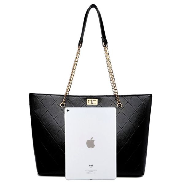 Czarna Damska Skórzana Pojemna Torba A4 Torebka zdjęcie 11