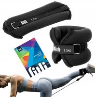 OBCIĄŻNIKI NA KOSTKI RĘCE 1,5 KG CIEŻARKI NA NOGI NADGARSTKI 2x 1,5KG