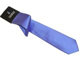 Wąski modny krawat jasno NIEBIESKI indygo z poszetką