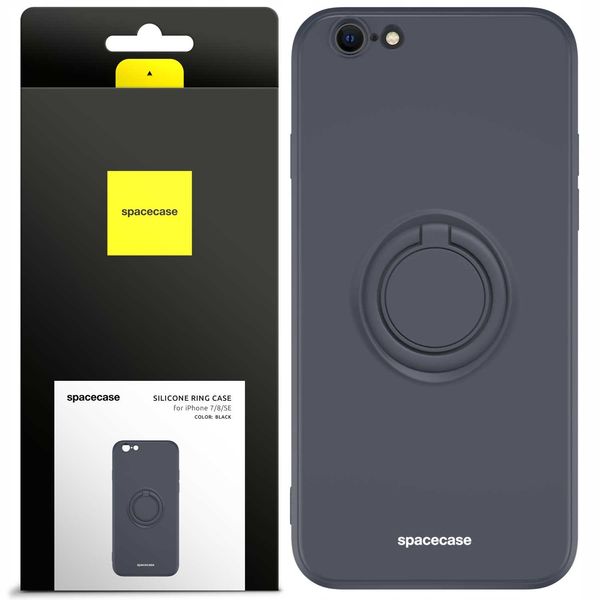 Spacecase Silicone Ring Iphone 7/8/Se Black zdjęcie 1