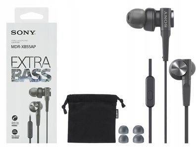 ORYGINALNE SŁUCHAWKI PRZEWODOWE SONY MDR-XB55AP EXTRA BASS na Arena.pl