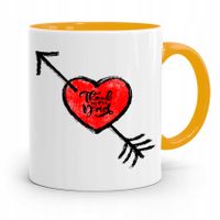 Kubek Żółty Prezent Dzień Ojca Thank You Dad Z Nadrukiem Ze Zdjęciem