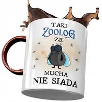 Kubek Bordowy Dla Zoologa Że Mucha Nie Siada Z Nadrukiem Ze Zdjęciem