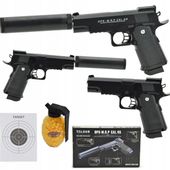 PISTOLET KULKI GLOCK TŁUMIK METAL 800 KULEK GRATIS