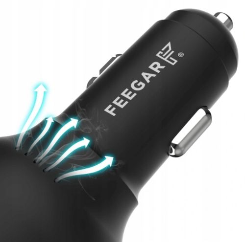 Feegar Szybka ŁADOWARKA SAMOCHODOWA USB x3 USB-C TYP-C PD QC 3.0 66W 9A na Arena.pl
