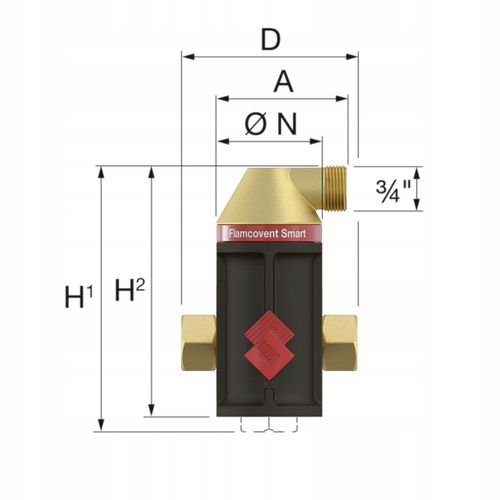 FLAMCOVENT SMART SEPARATOR POWIETRZA 3/4'' na Arena.pl