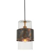 Industrialna lampa wisząca L&-190601 Light& tuba szklana brąz patyna