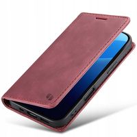 ETUI Z KLAPKĄ DO IPHONE 16 PLUS SKÓRZANE PORTFEL POKROWIEC ZAMYKANE + SZKŁO