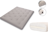 Materac z lateksem 160x200 - Pascall Futon Slim Latex - Szary