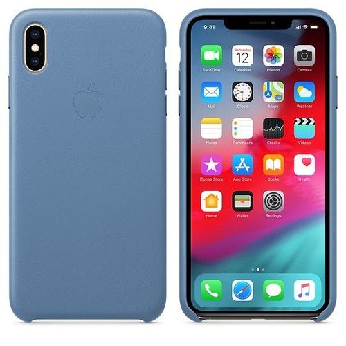 Etui skórzane iPhone XS Max - chabrowe na Arena.pl