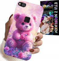 ETUI DO HUAWEI P10 LITE - SŁODKI MIŚ NA RÓŻOWYM TLE, CASE + SZKŁO